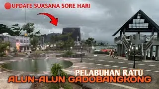 ALUN-ALUN GADOBANGKONG DI SORE HARI TEMPAT NONGKRONG DAN JUGA BERMAIN ANAK