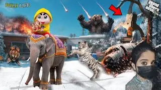 God Ganesha Protects Shinchan | Zombie & Meteor Apocalypse – GTA 5