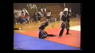 Master Sims deomstrating with Michael Hill Palm Strikes