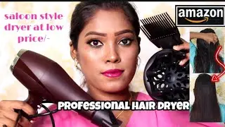 😲 Amazon Hair dryer at low price.. Agaro saloon style hair dryer review and demo in tamil..
