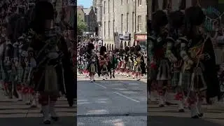 Massive Scottish bands on the street #scotland #aberdeen #scottish #scottishfold #bagpipes