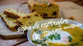 Sopa de espinafre e ovo escalfado Low Carb