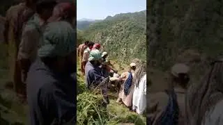Hazara culture grass cutting with Dhol
