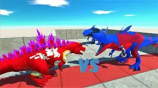 Flash Godzilla T-Rex's Death Fall Challenge| Animal Revolt Battle Simulator Epic Battle