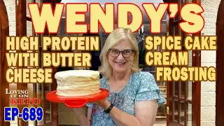 WENDY'S HIGH PROTEIN SPICE CAKE WITH BUTTERCREAM CHEESE FROSTING / WEIGHT LOSS / KETO / PSMF
