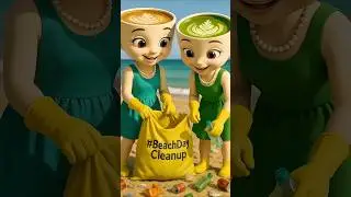 Ballerina Cappucina - Beach Day Clean up #cartoon #baby #funny #anomaly #clips #animation #beach