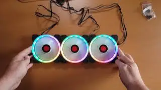 Kit 3x Fan RGB Controlador y Control Remoto IR