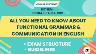 Calicut University 1st Sem Functional Grammar |Exam structure| Guidelines |