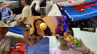 FIRST VIDEO ⁉️‼️⁉️/ building a tent, babysitting, games....