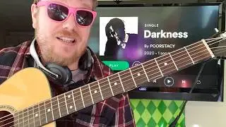 How To Play Darkness POORSTACY // guitar tutorial beginner lesson easy chords