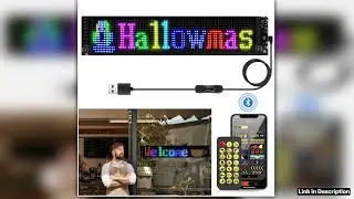 Scrolling Advertising LED Sign Panel Bluetooth App Control Logo Light Customize Text Pattern Animat
