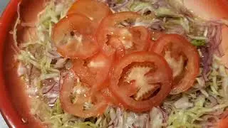 How To Make Salad And Fried Shrimps ( Swahili Kachumbari )