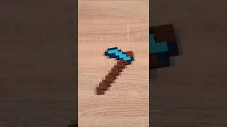 I built a LEGO Minecraft Diamond Hoe! #minecraft