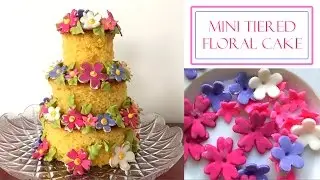 How to make a Mini Tiered Cake | Rustic Floral Design