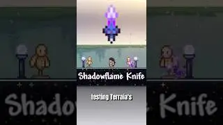 Тестирование оружия в Terraria &ndash; Нож Теневого Пламени #игры #terraria #короткометражки