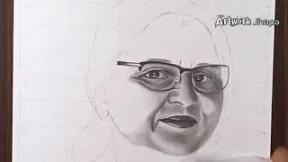 Drawing My Mother's Portrait || Artwork Jhapa