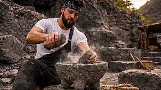 Tall&eacute; un Molcajete DE PIEDRA 🪨 con mis propias manos