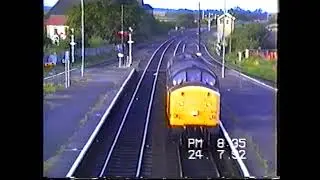 RAILFREIGHT METALS CLASS 37.37504 Passing Barnetby Station. 24 7 92 Neil Hayton railway memories