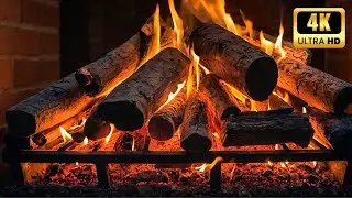 🔥 Crackling Fireplace 4K. Burning Fireplace Sounds. Relaxing Fireplace with Burning Logs #10