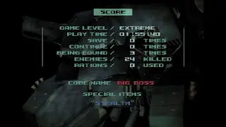 Metal Gear Solid [Sony PlayStation] - Big Boss Rank