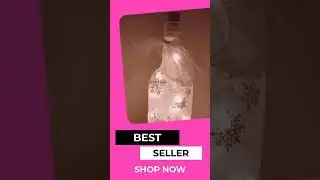 Decoupage Snowflake Light Up Bottle Lamp