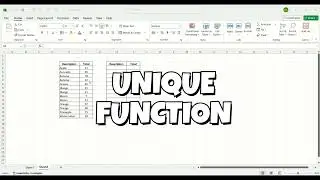Unique Function in excel 16