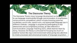 Theories of Language Acquisition