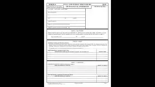Public Officials must give Public Disclosures of their Financial interest in a proceeding.