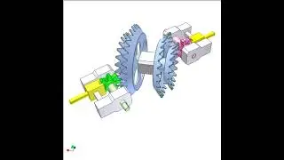 0826   Gear box of sheet metal bevel gears 1