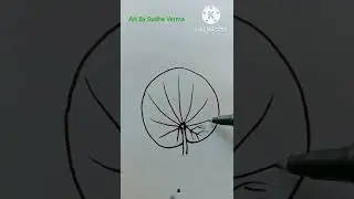 How To Draw A Natural Lotus Leaf 🍀🖊️🖊️#art #shorts #shortvideo #artwork #viral #nature #sudhaverma
