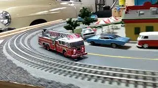 code 3 collectibles firetruck with LED lights 1/64 scale Drive motor