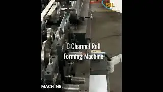 Solar C Channel Roll Forming Machine by SIL 🔩 Precision in Every Punch #shortsfeed #shorts #trending