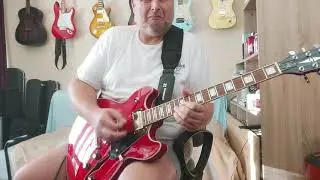 One solo a week with my Harley Benton HB 35 plus Texas Blues