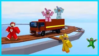 MIPAN & ZUZUZU Jadi Supir Truk Pengantar Barang Lewatin Jalanan Bahaya Penuh Jurang! ROBLOX