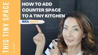 How to add extra counter space to a tiny kitchen I DIY Pop out counter top for extra bench space