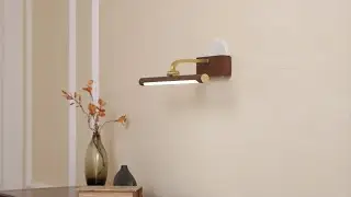 Walnut Linear LED Wall Light &ndash; Warm Wood Tone, Sleek Linear Illumination