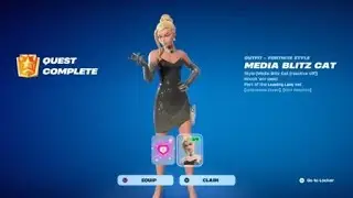 Fortnite Style:  MEDIA BLITZ CAT - reactive off     ( Leading Lady set )
