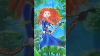 Merida❤️ #disneyprincess #watercolor #shorts #art