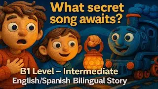 Magical Train Adventure 🌌 | B1 Intermediate Bilingual Story to Learn English & Spanish 🚂