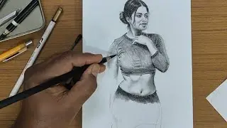 How To Draw A Modern Gorgeous Lady Using Pencil 