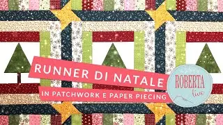 Roberta Live - Runner Patchwork Albero di Natale