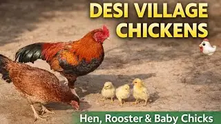 Beautiful Desi Village Chickens 🐔 | Natural Sounds | Hen, Rooster & Baby Chicks@MrBeast 