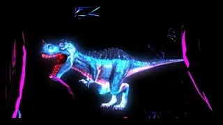 Dinosaurs Hologram 3d video | Jurassic park | Black background | free VFX