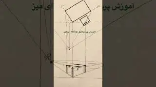 آموزش پرسپکتیو دونقطه ای میز Two-point perspective table tutorial