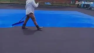 Tennis court is being inside painted | টেনিস কোর্ট রং করা &zwnj;| Tennis court || DBKL || TTDI ||Malaysia
