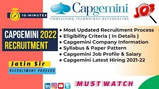 Capgemini Recruitment Process 2021-2022 | Eligibility Criteria | Latest Selection Process | Syllabus