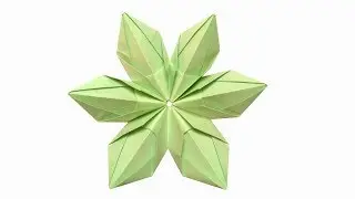 Modular Origami: Flower (6-unit) tutorial step by step