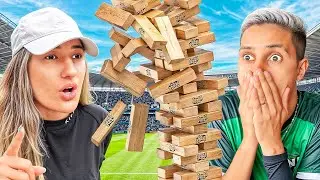 JENGA NO FUTEBOL! CADA PEÇA = UM CHUTE! 