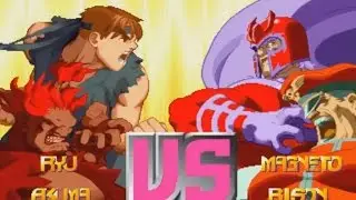 X-MEN VS STREET FIGHTER (ARCADE CPS2) 1CC - RYU and AKUMA TEAM PLAYTHROUGH (FULL GAMEPLAY)