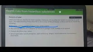 Health risk from hazardous chemicals